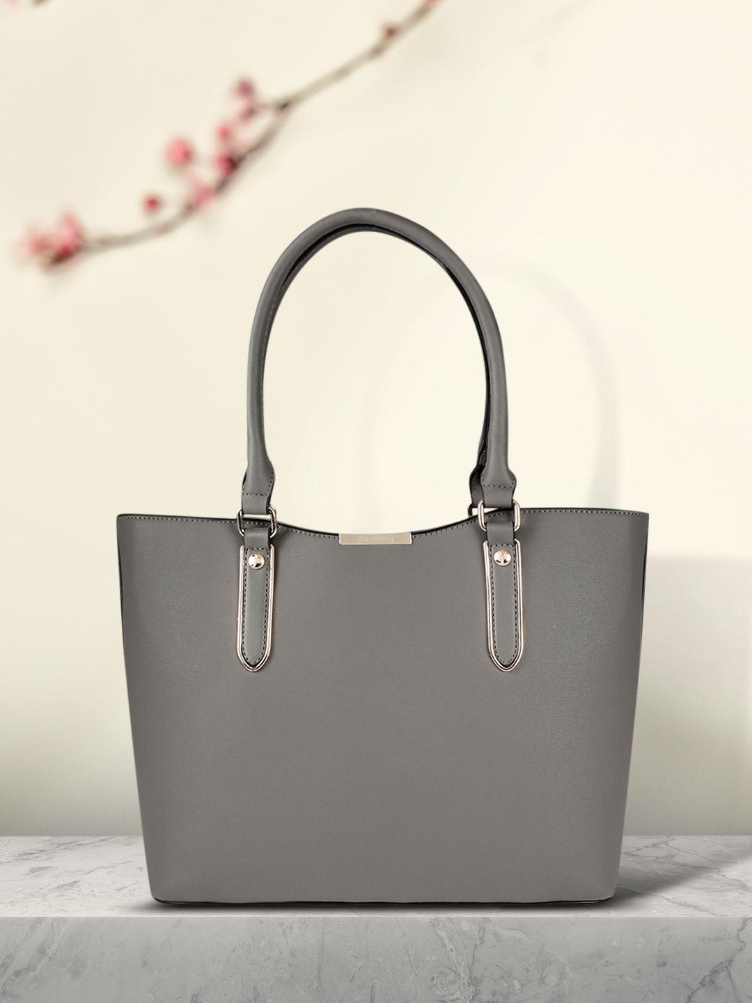 dressberry grey solid shoulder bag