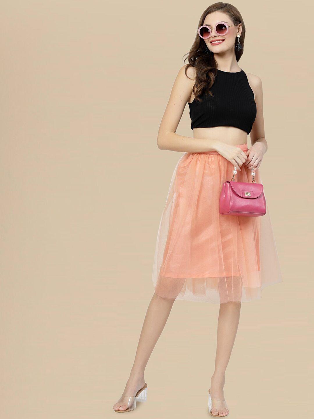 dressberry knee length flared skirt