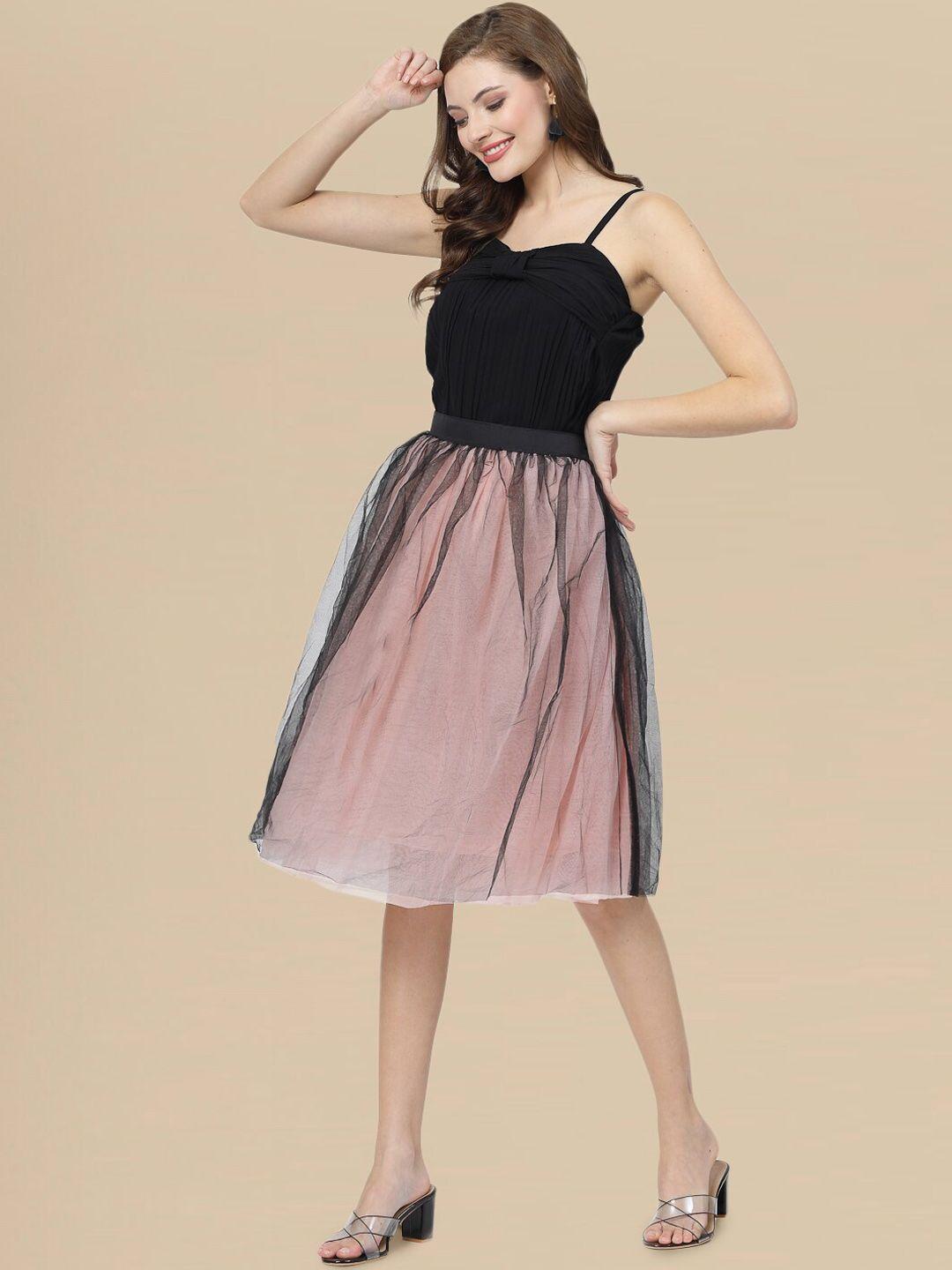 dressberry knee length gathered a-line skirt