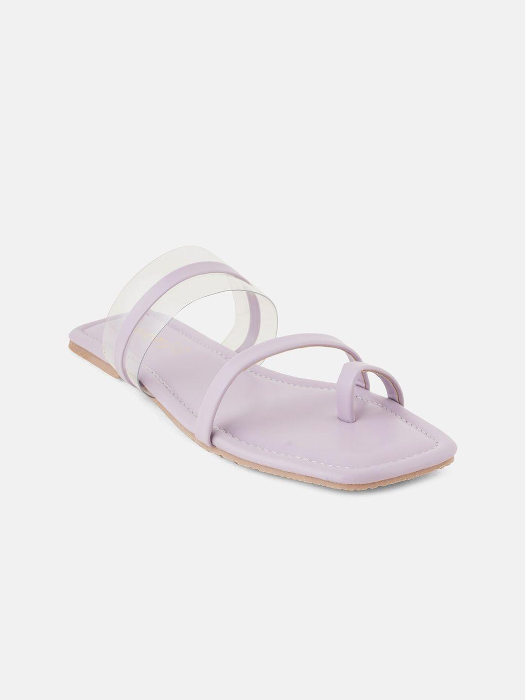 dressberry lavender two strap one toe flats