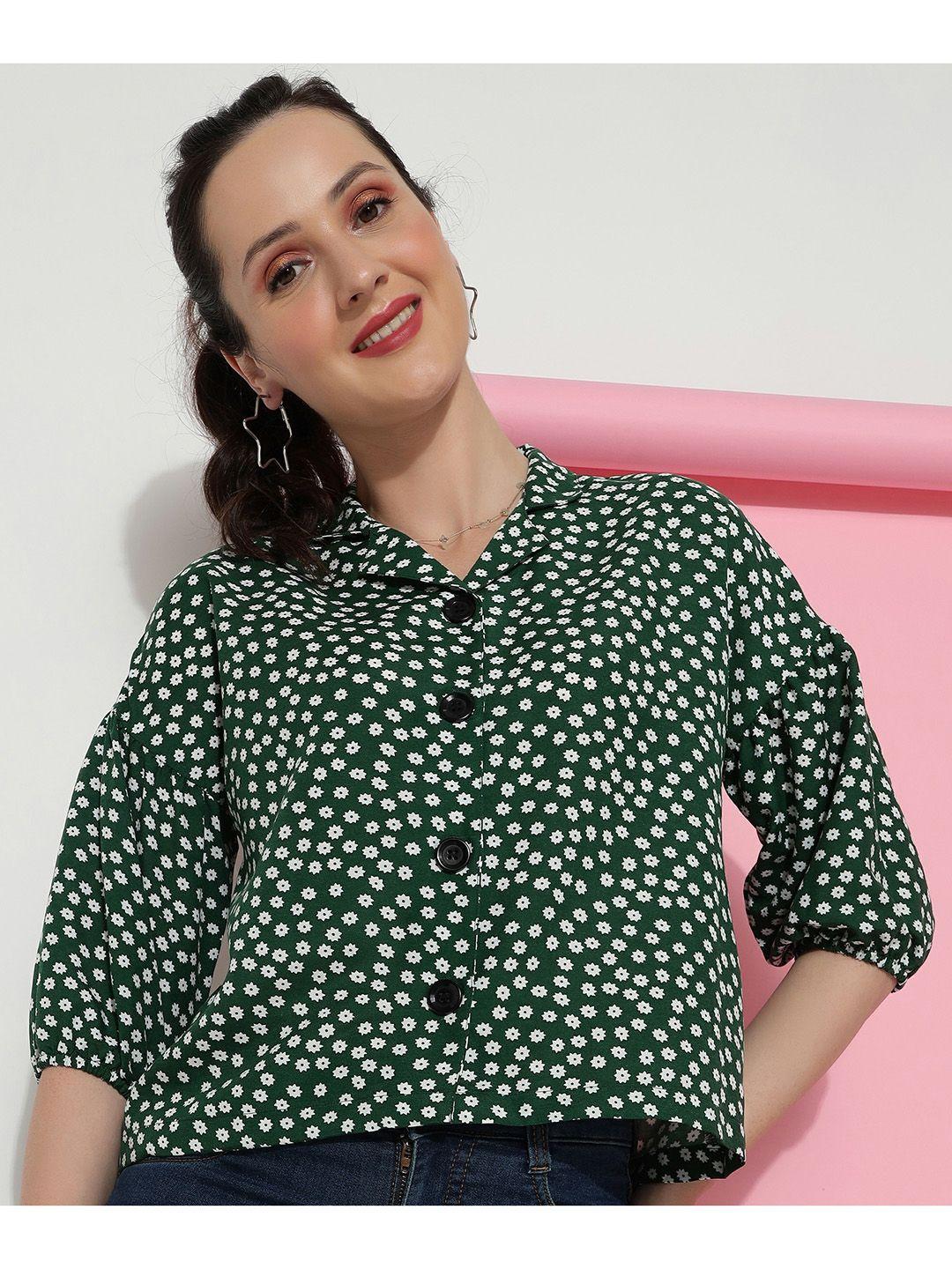 dressberry magenta polka dot print shirt style top