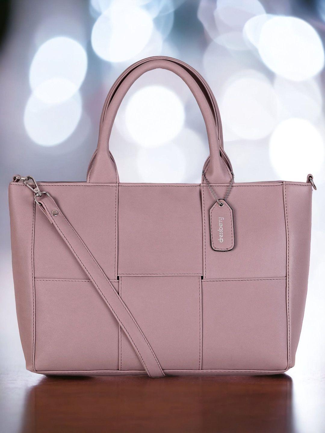 dressberry mauve structured handheld bag