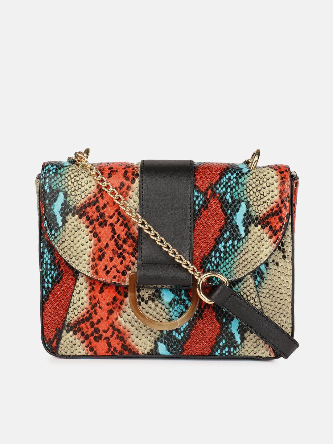 dressberry multicoloured textured sling bag