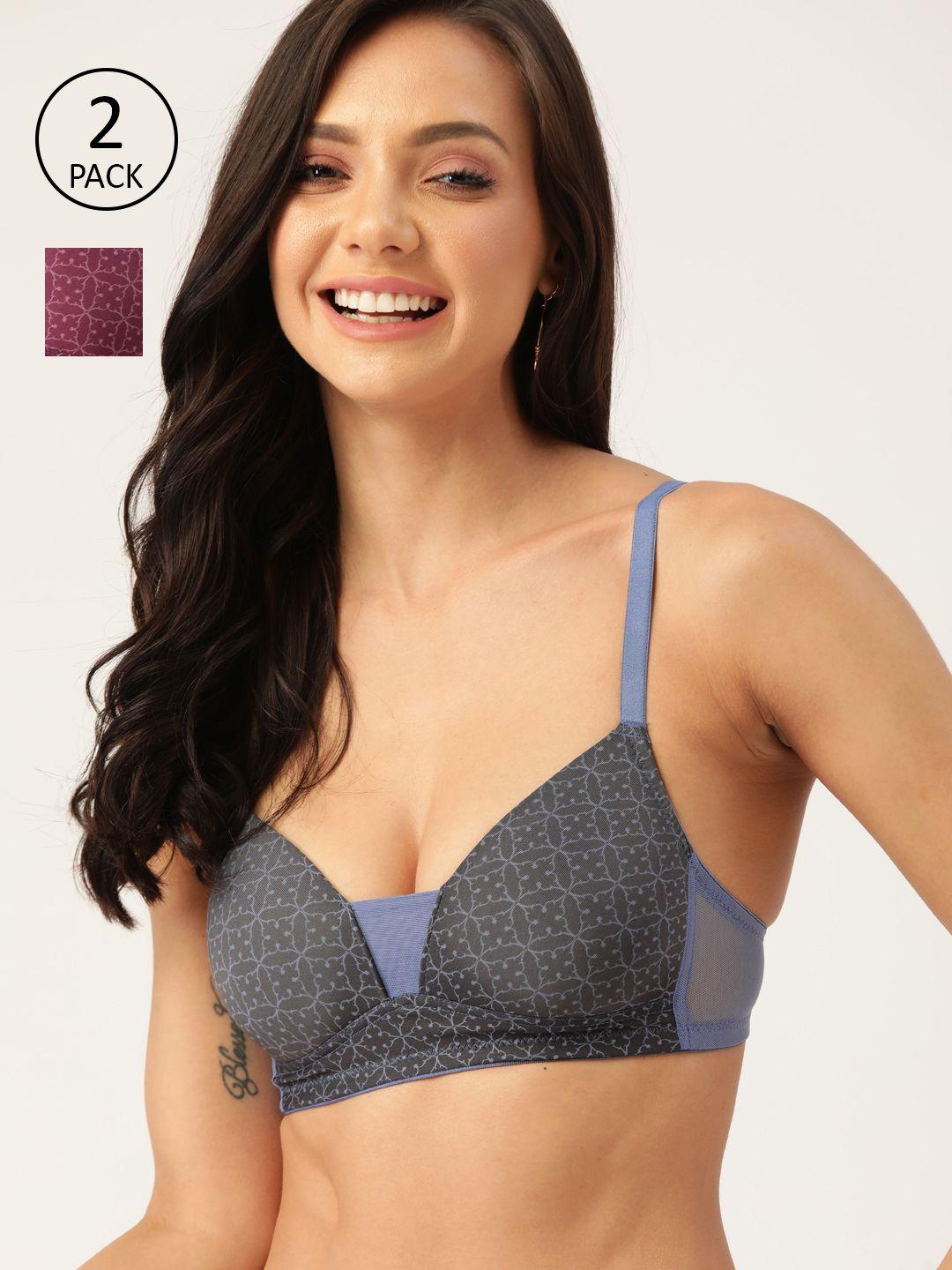 dressberry pack of two medium coverage lightly padded t-shirt bra pm-db-prn-01