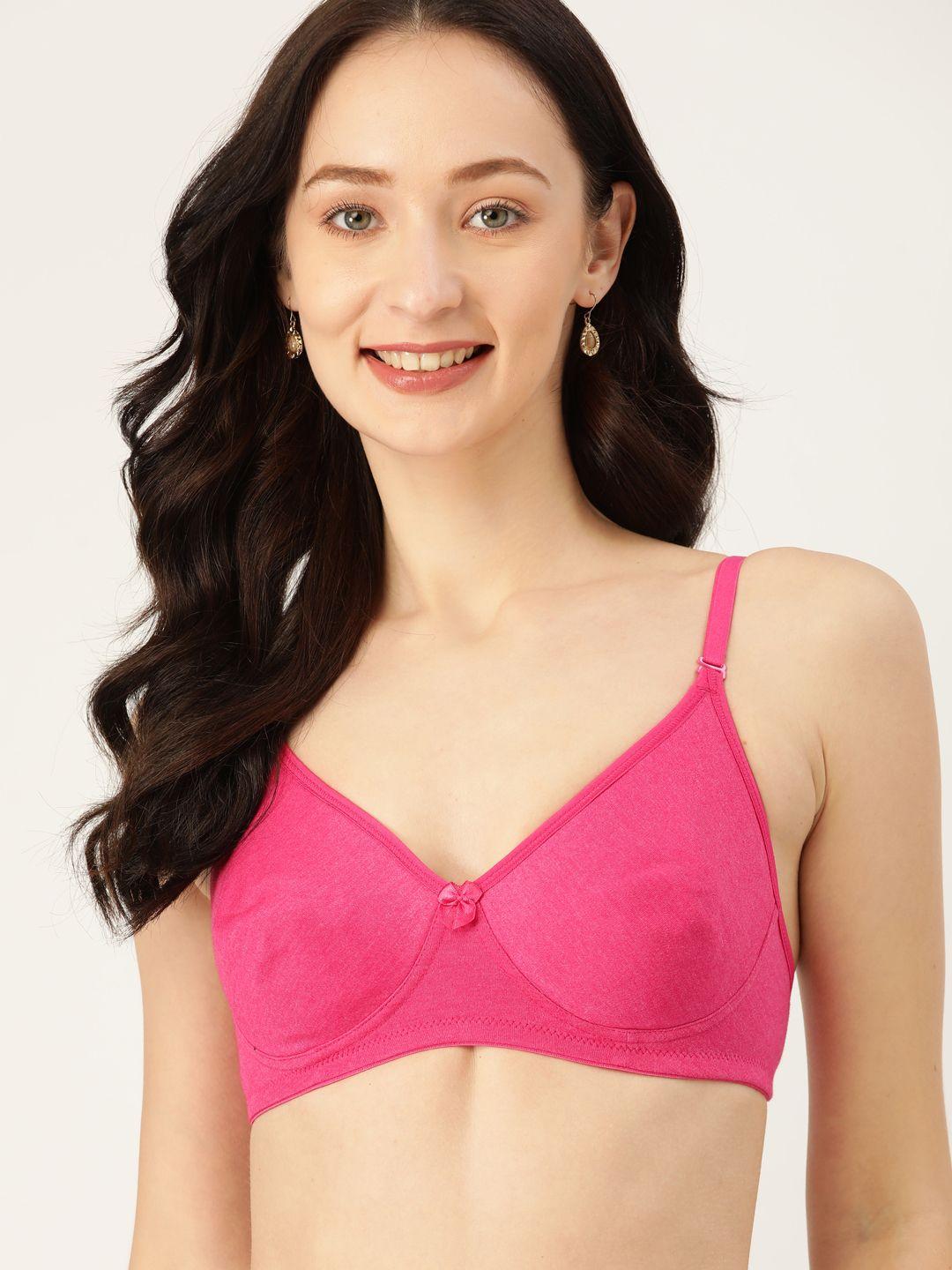 dressberry pink everyday bra-medium coverage non-wired