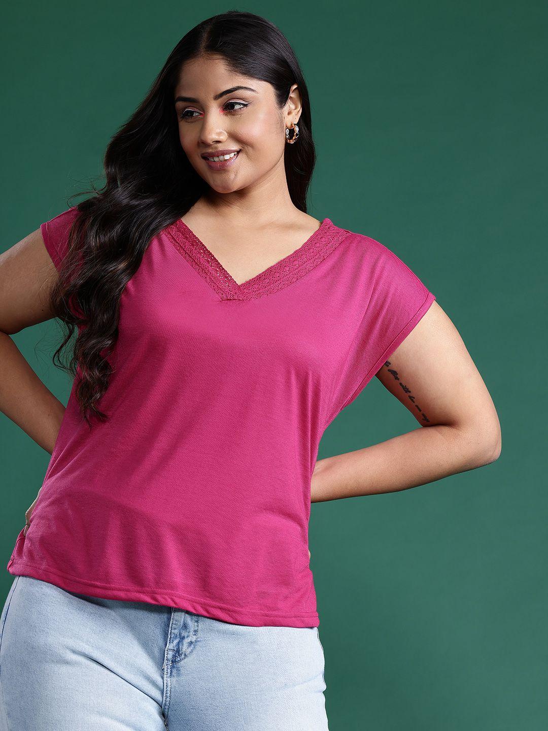 dressberry plus-size v-neck top