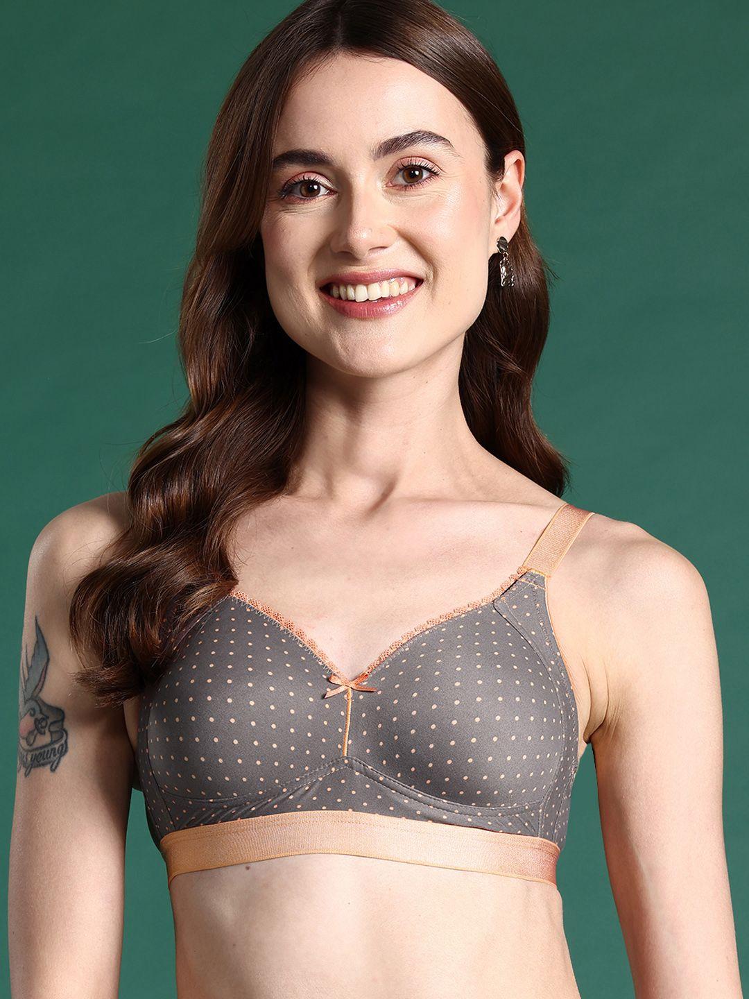 dressberry polka dot bra full coverage anti odour heavily padded bra