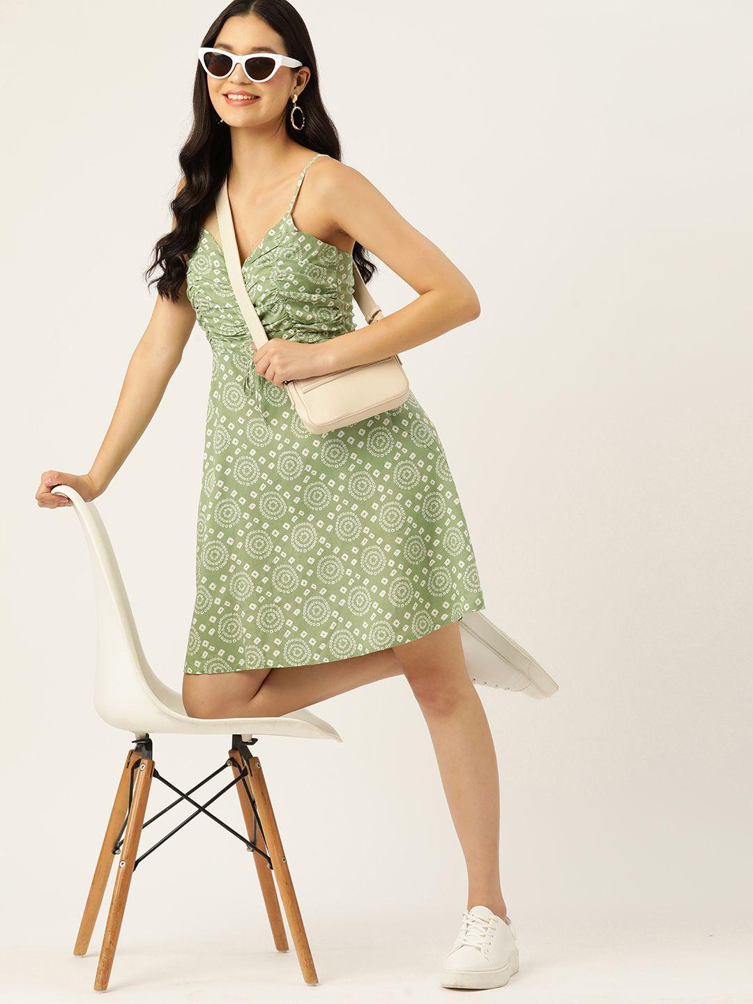 dressberry printed a-line dress