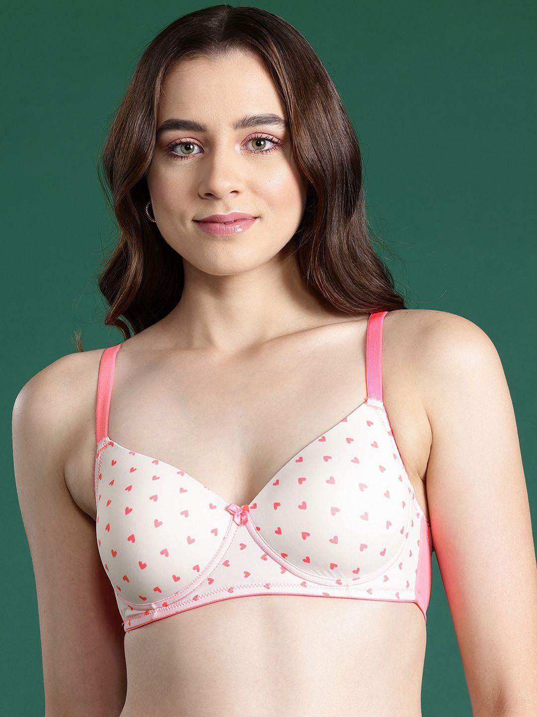 dressberry printed bra - full coverage lightly padded