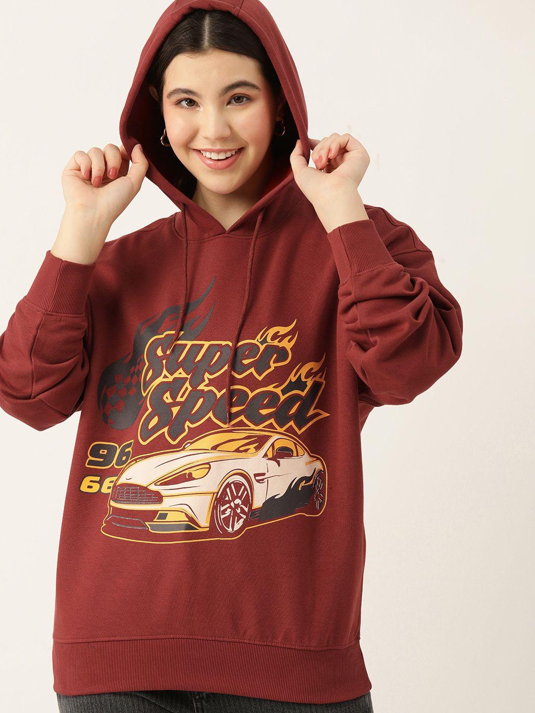 dressberry printed hooded sweatshirt