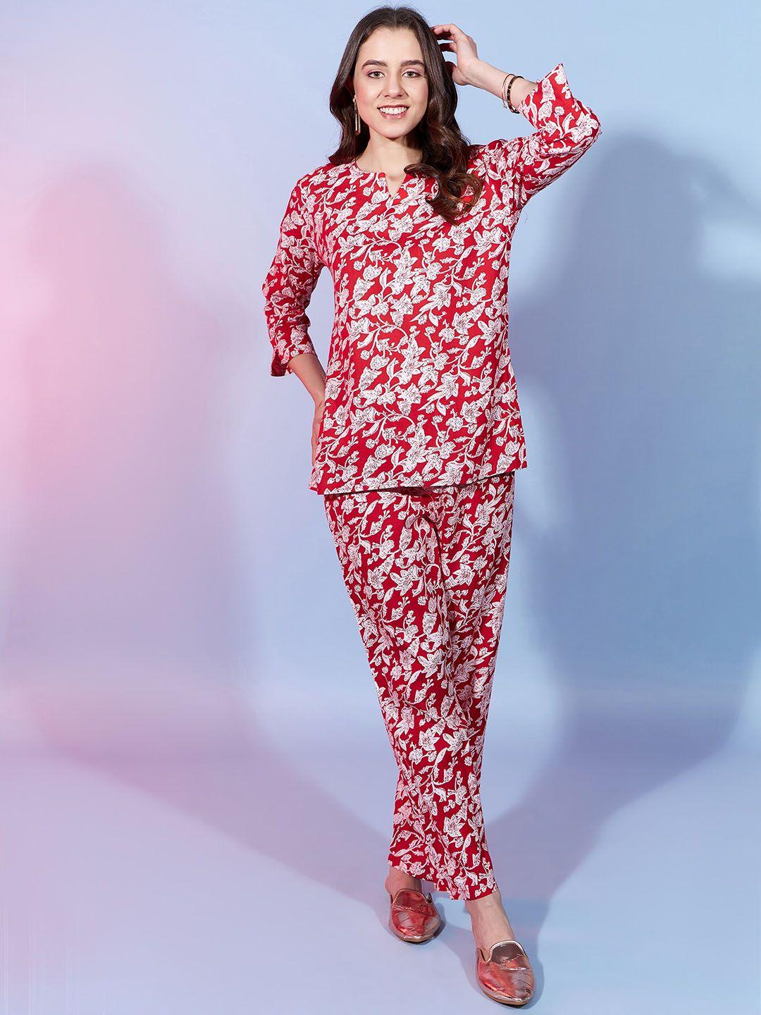 dressberry printed top & trouser co-ord set