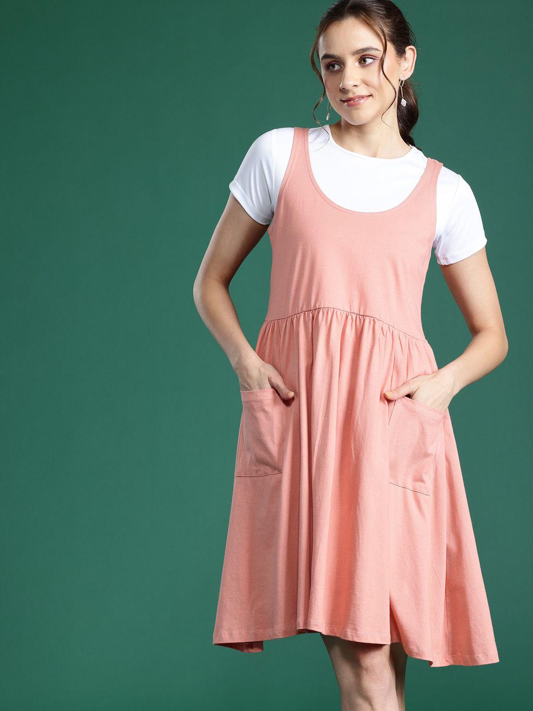 dressberry pure cotton pocket detail a-line dress