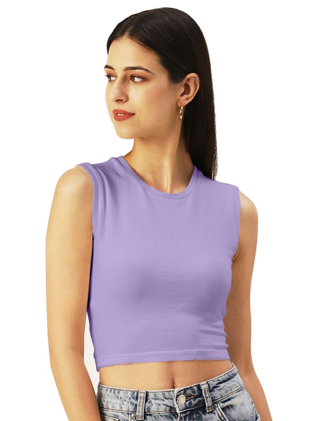 dressberry round neck crop fitted top