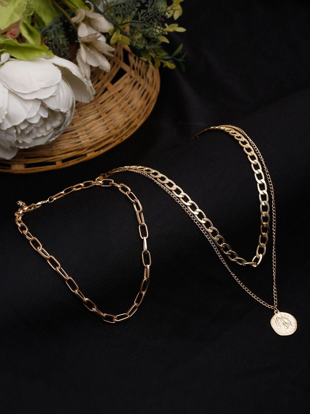 dressberry set of 2 gold-plated necklaces