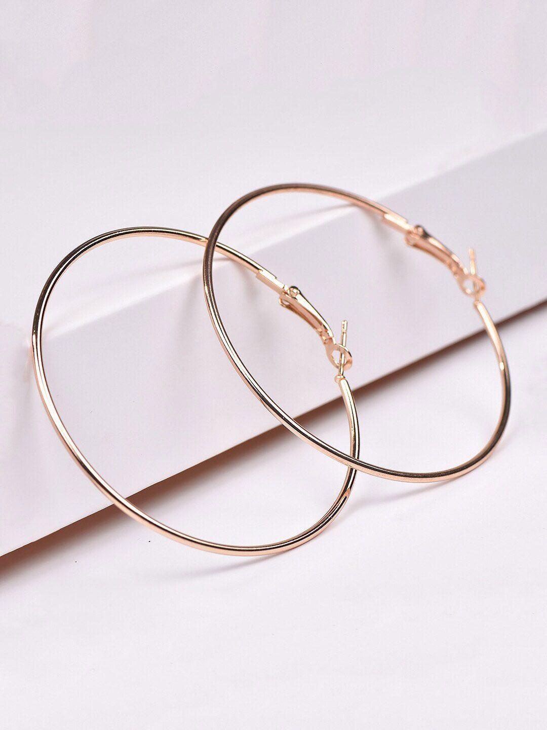 dressberry set of 3 gold-plated stainless steel circular hoop earrings