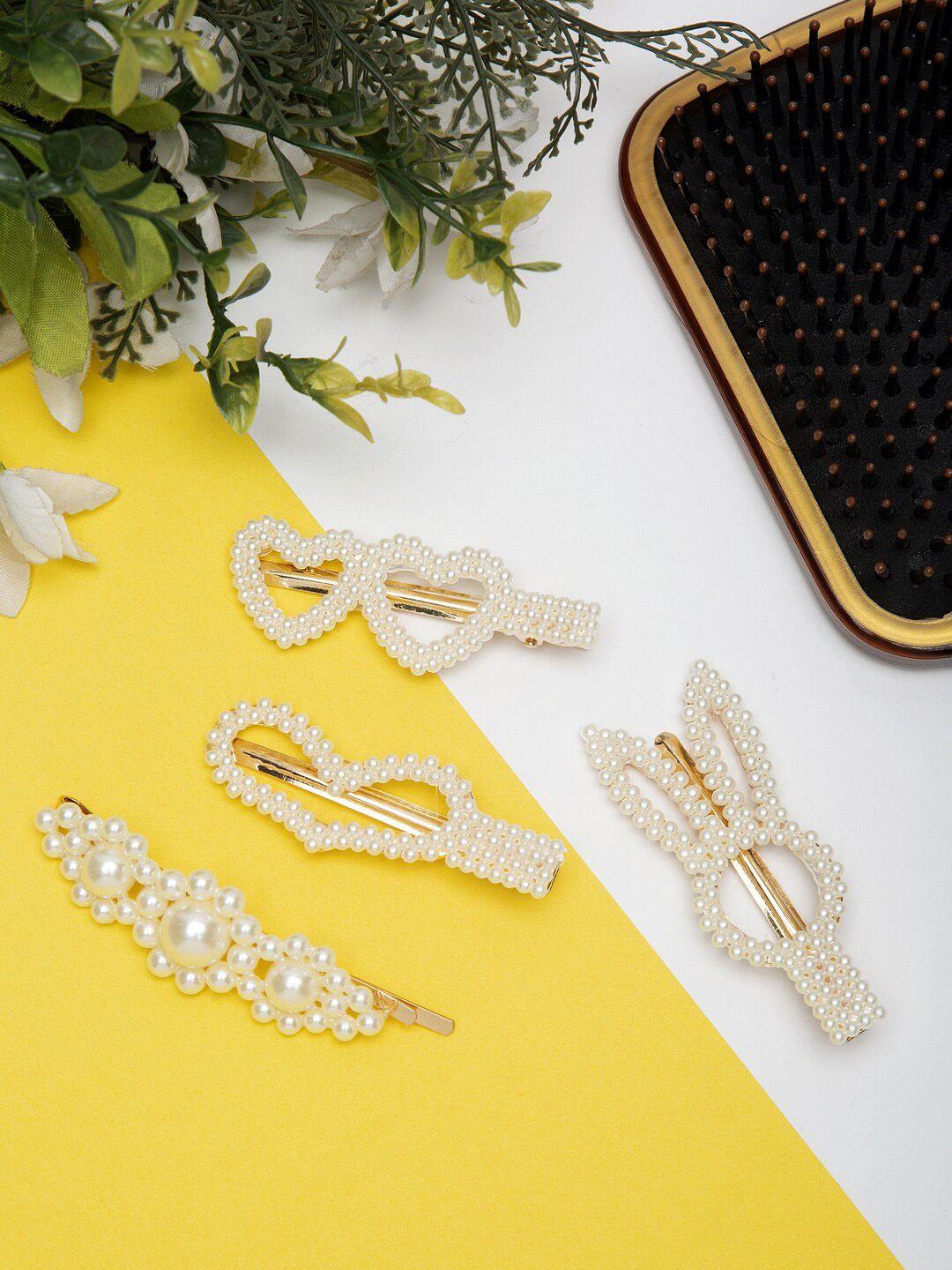 dressberry set of 4 beaded alligator hair clips