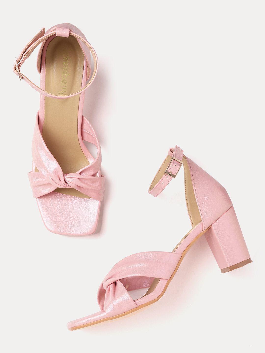 dressberry shimmer block heels