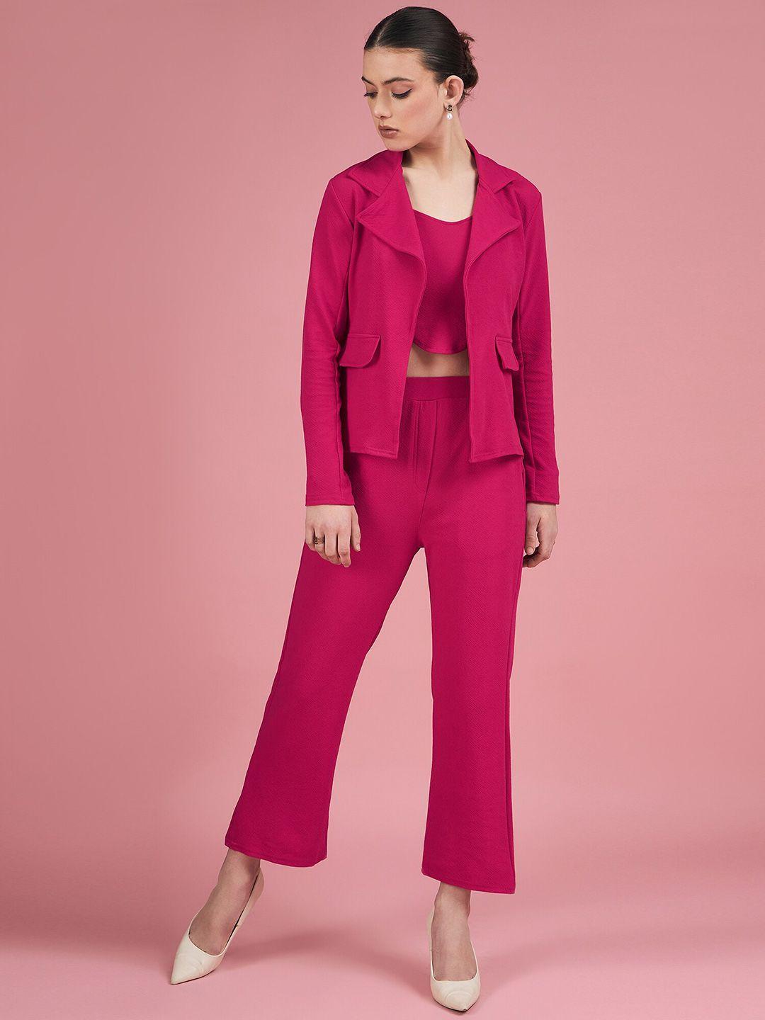 dressberry shoulder straps top & blazer with trousers