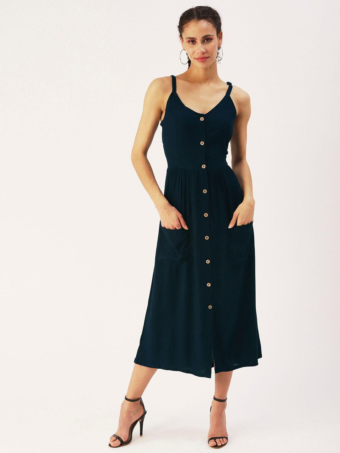 dressberry sleeveless a-line midi dress