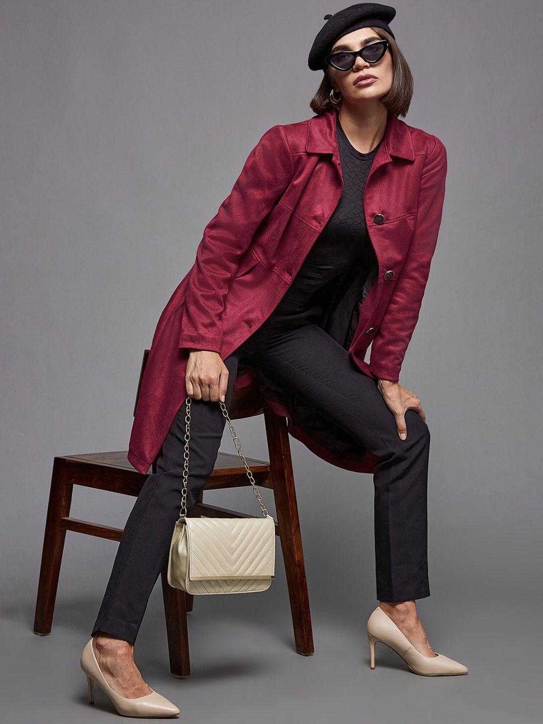 dressberry spread collar longline tailored jacket