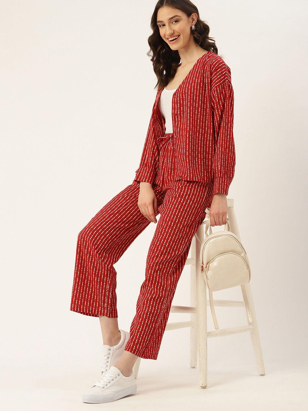 dressberry striped shirt with trousers