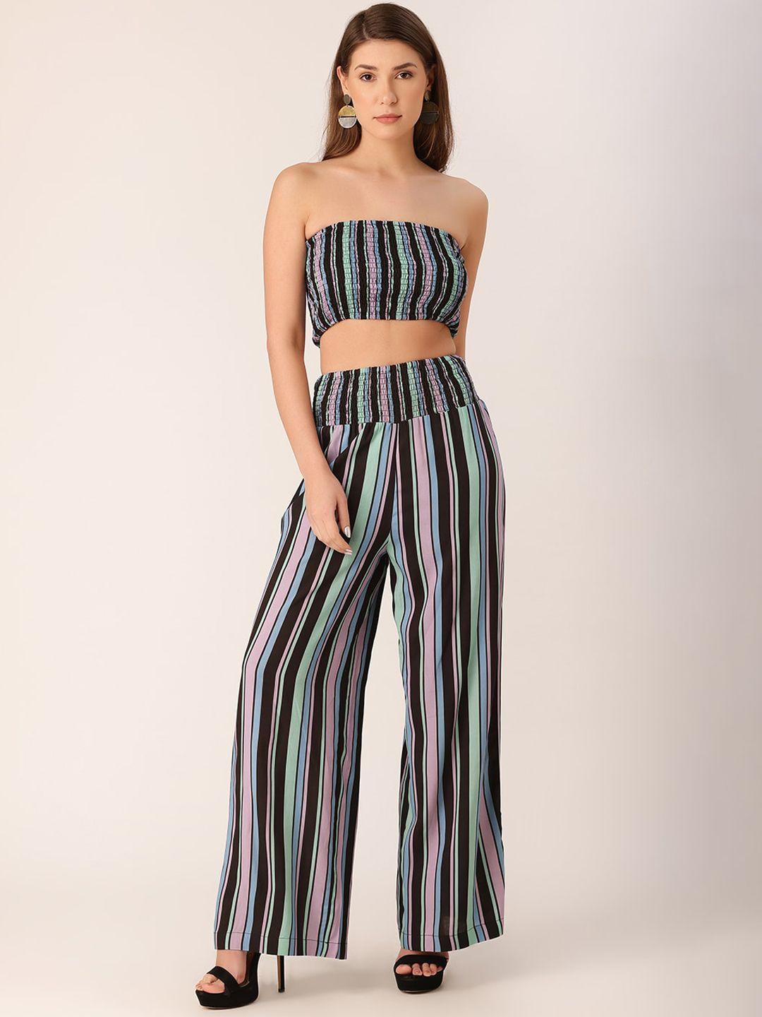 dressberry striped strapless co-ord set