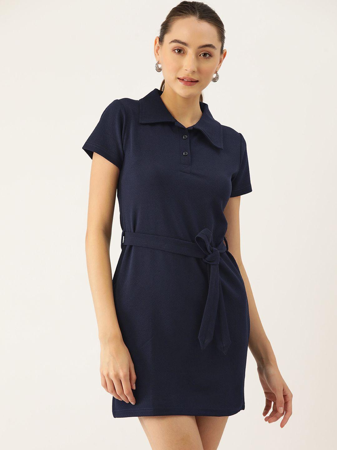 dressberry t-shirt mini dress with belt