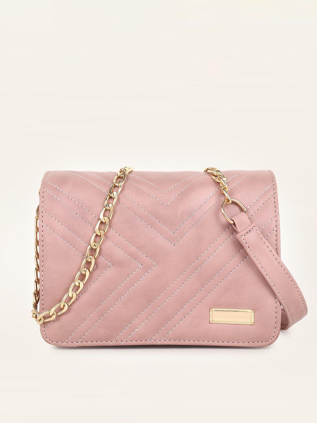 dressberry textured quilted structured sling bag