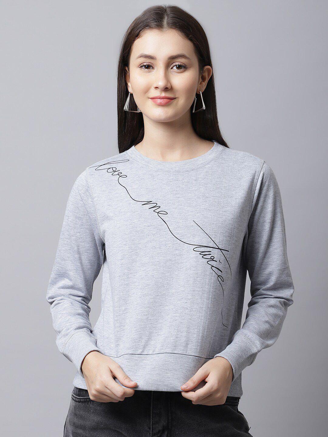 dressberry typography printed cotton pullover