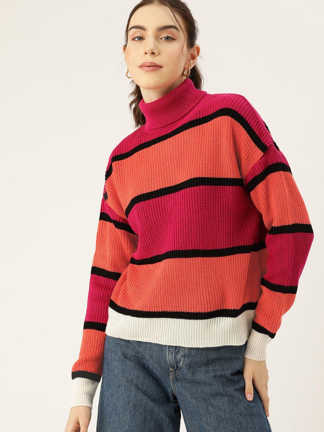dressberry women acrylic striped pullover