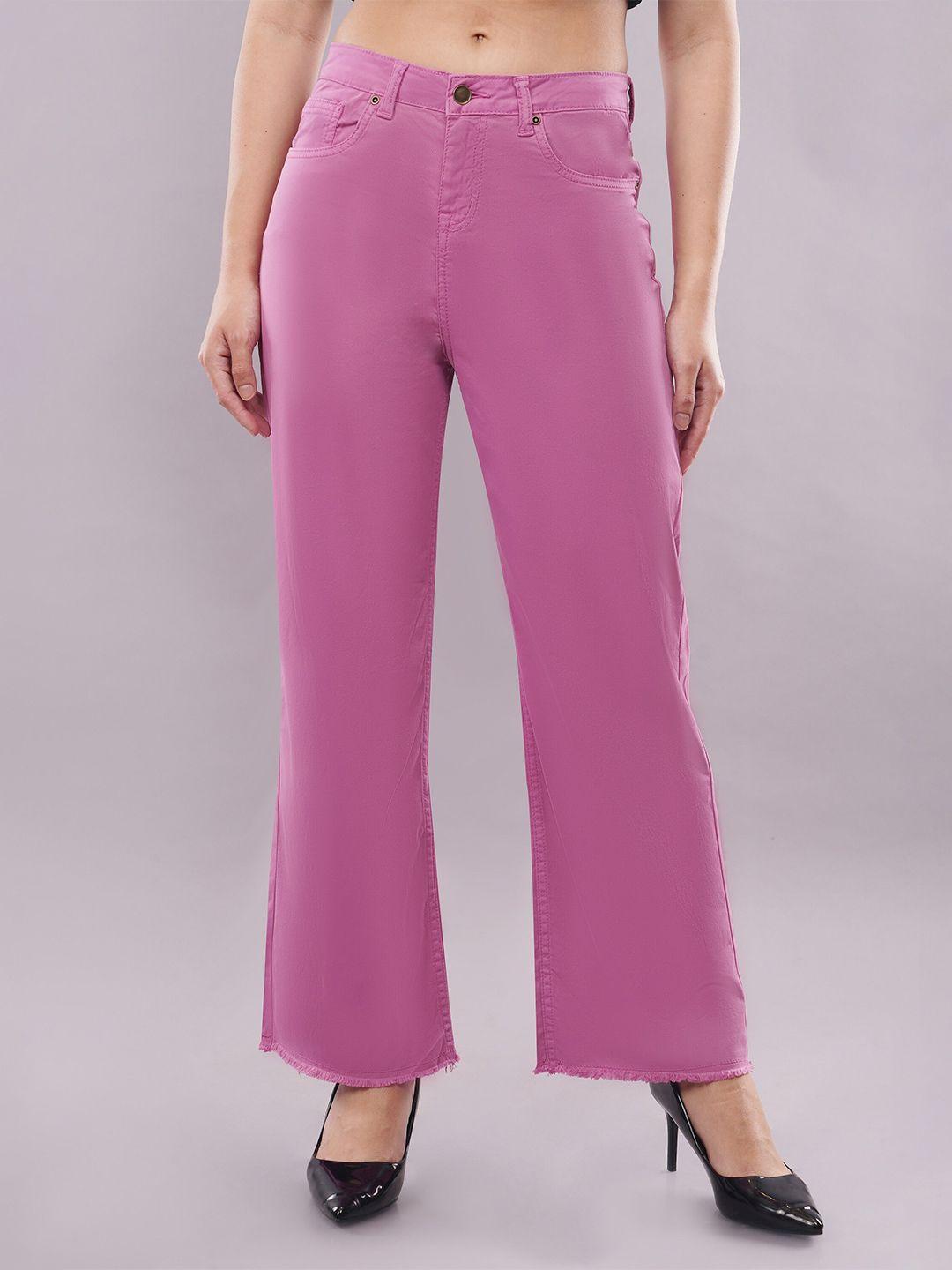 dressberry women flared high-rise parallel trousers