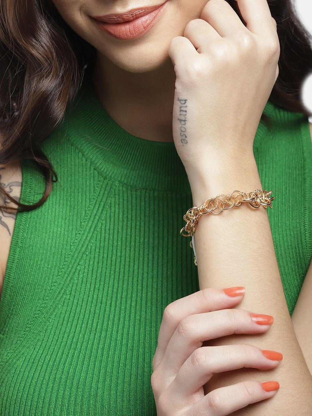 dressberry women gold-toned link bracelet