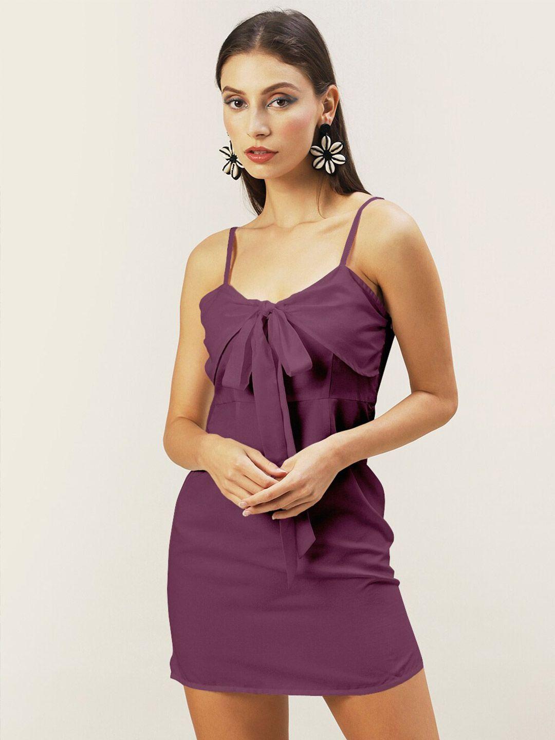 dressberry women mauve sheath mini dress