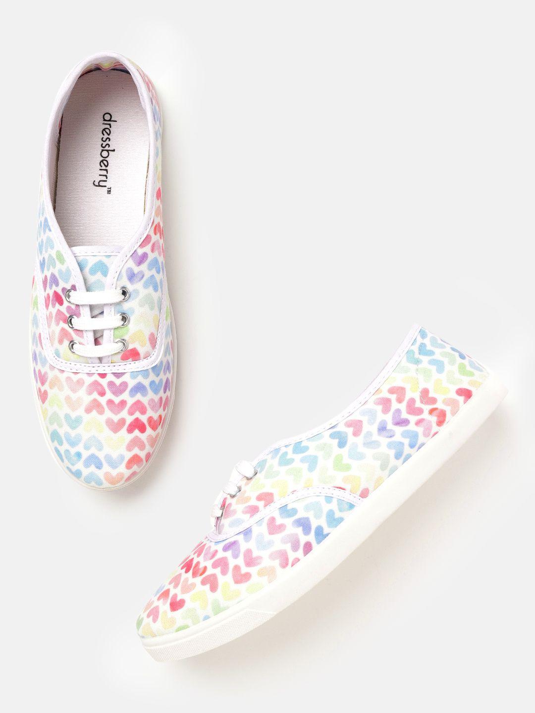 dressberry women multicolour printed sneakers