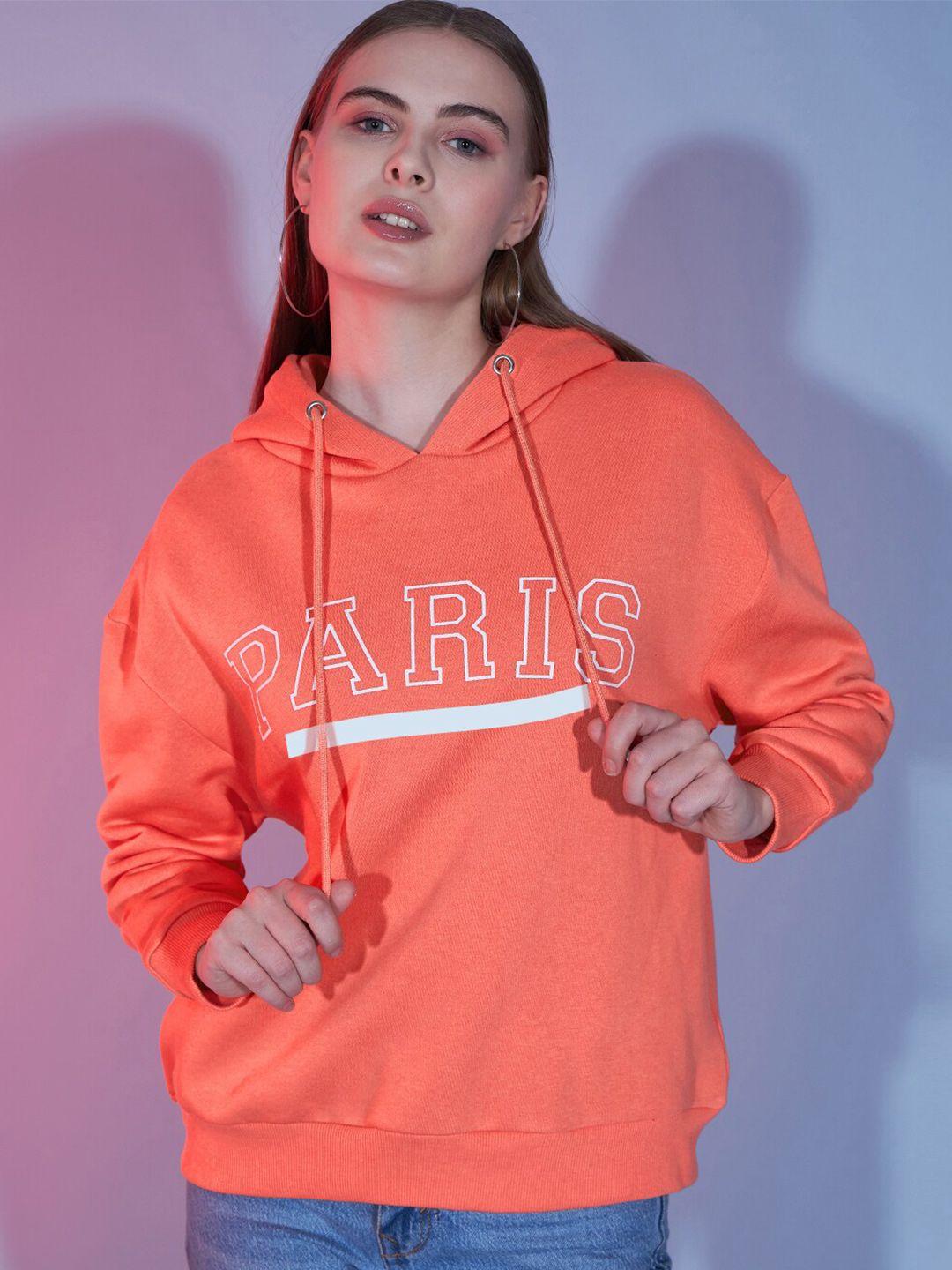 dressberry women orange sweatshirt