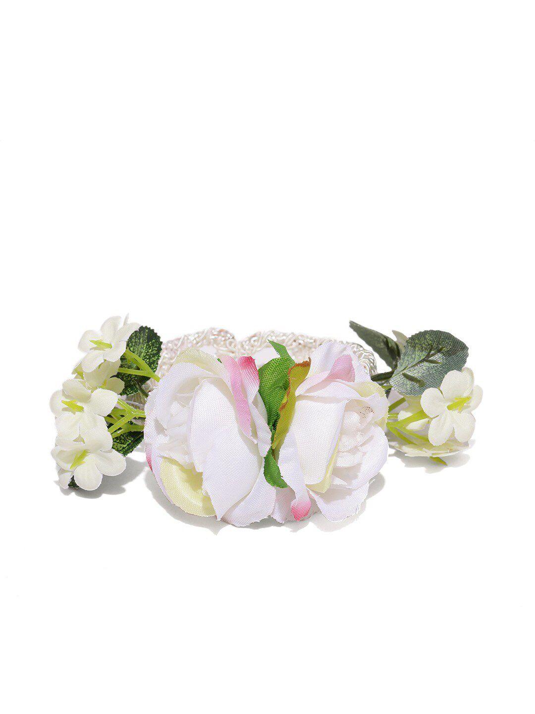 dressberry women rose floral kada bracelet