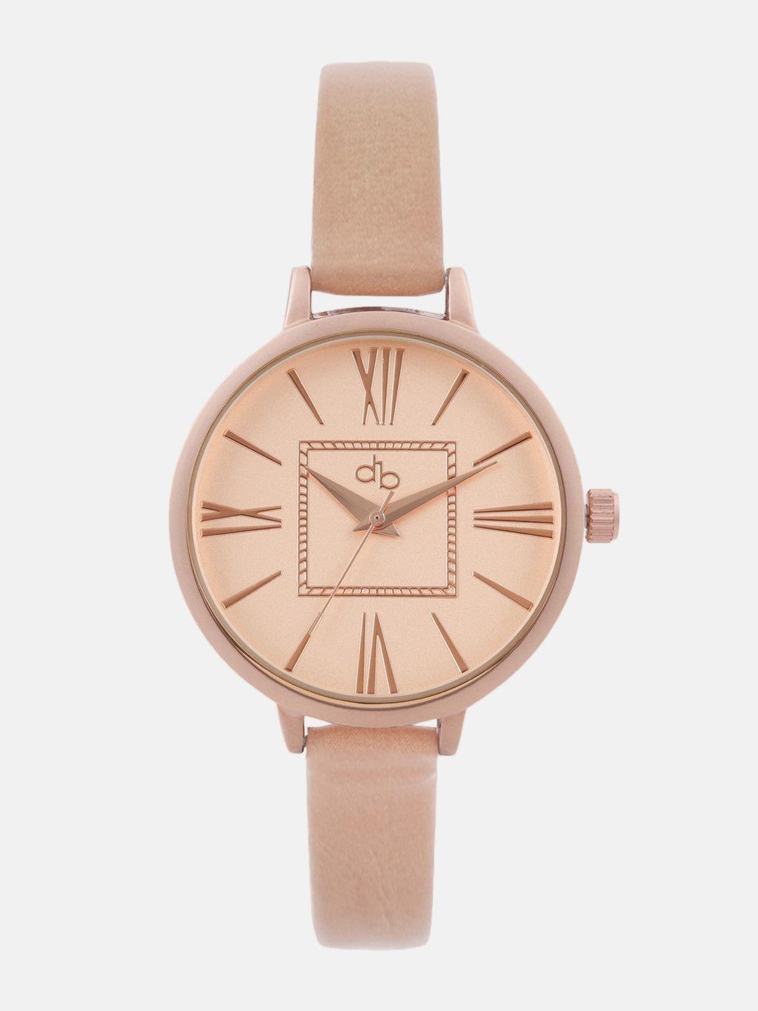 dressberry women rose gold-toned dial watch mfbtmldbe3