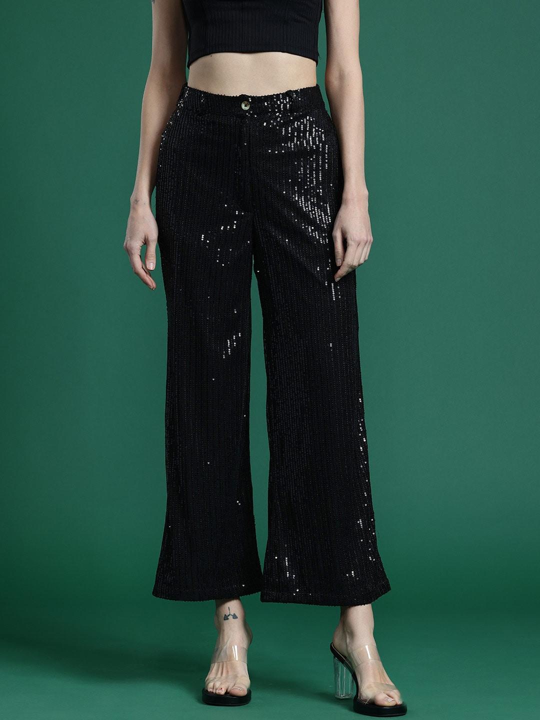 dressberry women sequinned trousers