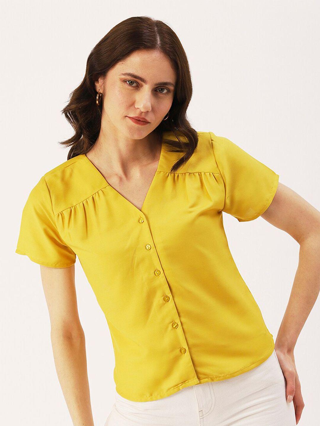 dressberry women shirt style v-neck top