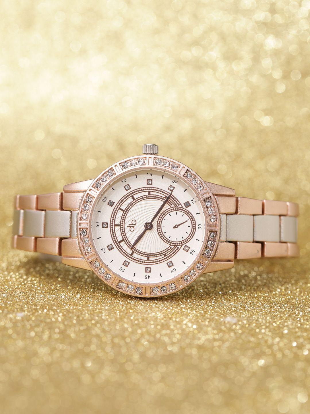 dressberry women silver-toned analogue watch