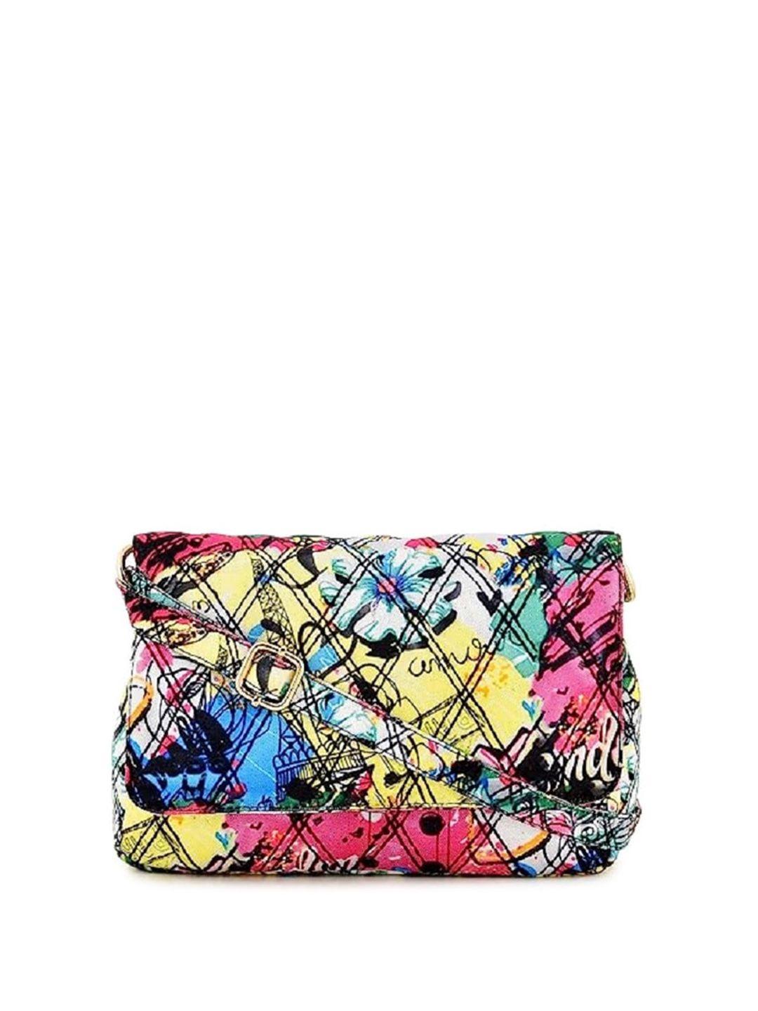 dressberry yellow floral printed sling bag