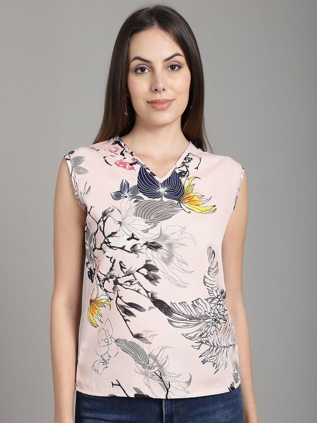 dressitude floral print crepe top