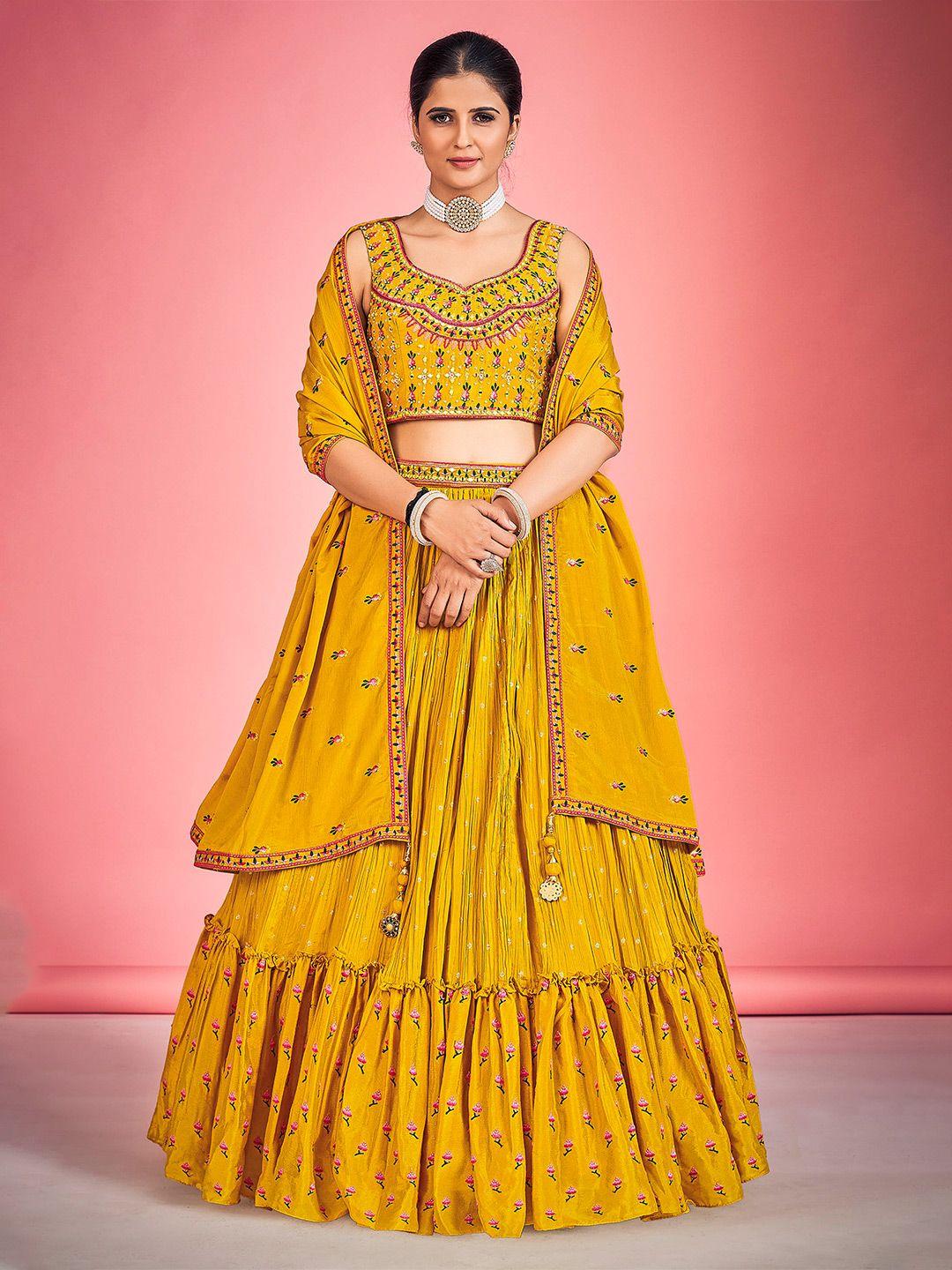 dresstive embellished ready to wear lehenga & blouse with dupatta