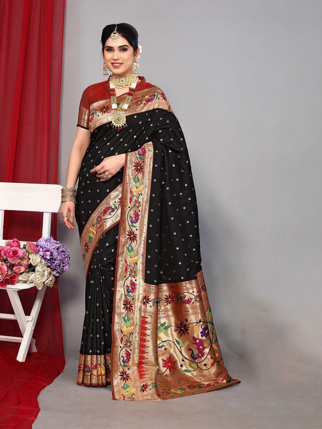 dresstive floral woven design zari saree
