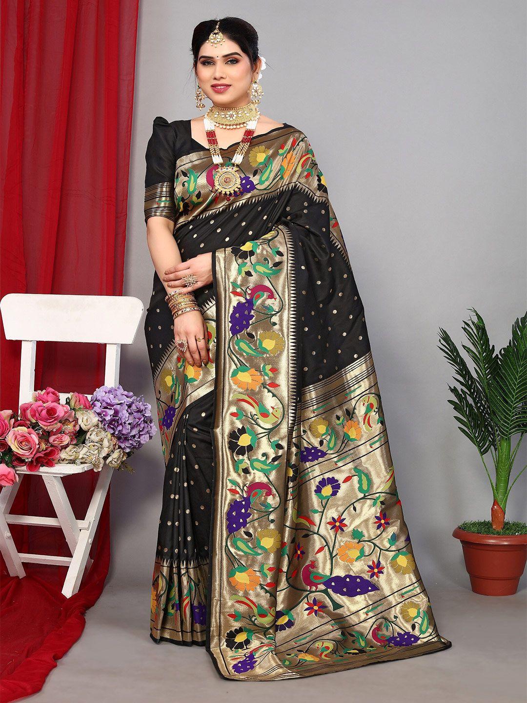 dresstive floral zari woven design saree