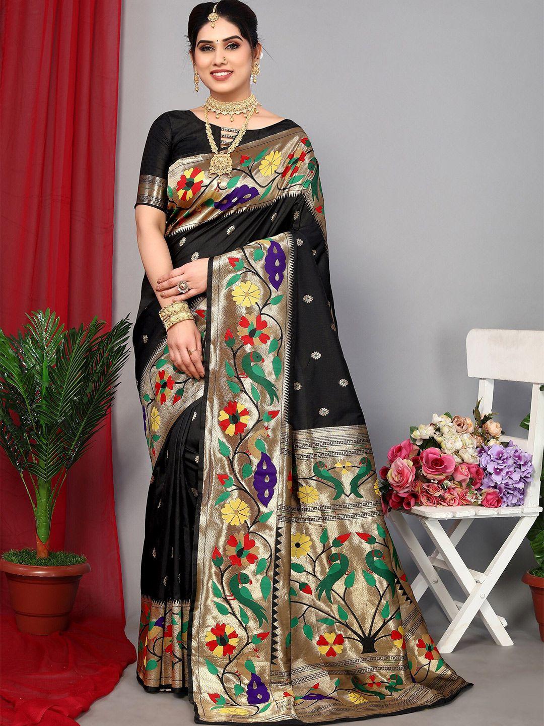 dresstive floral zari woven design saree