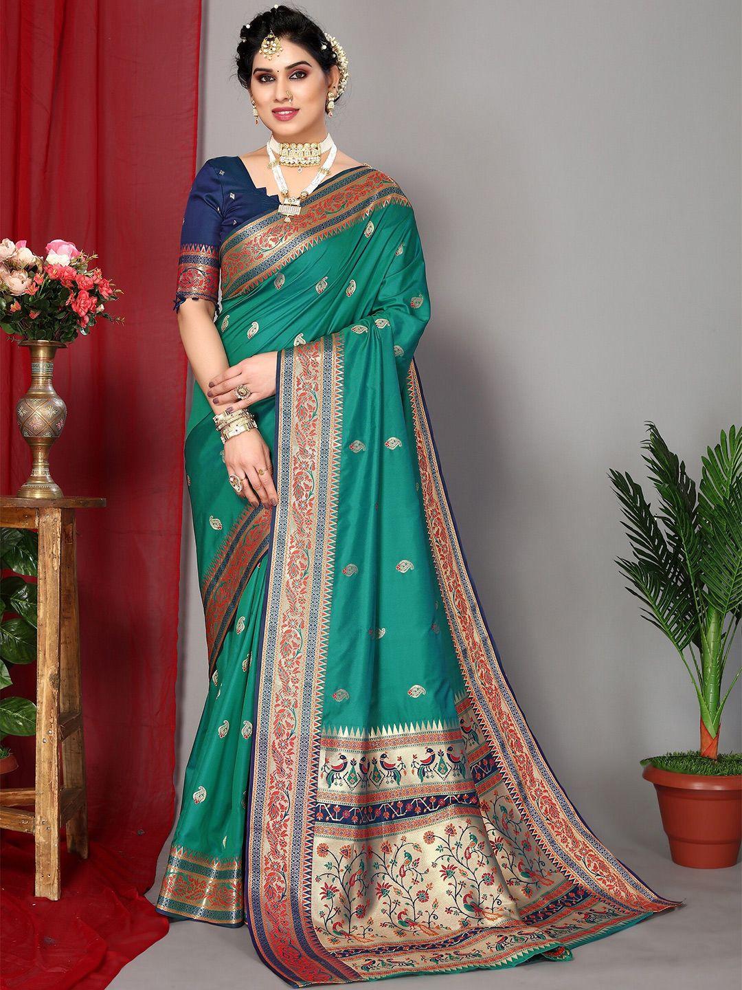 dresstive paisley woven design zari saree