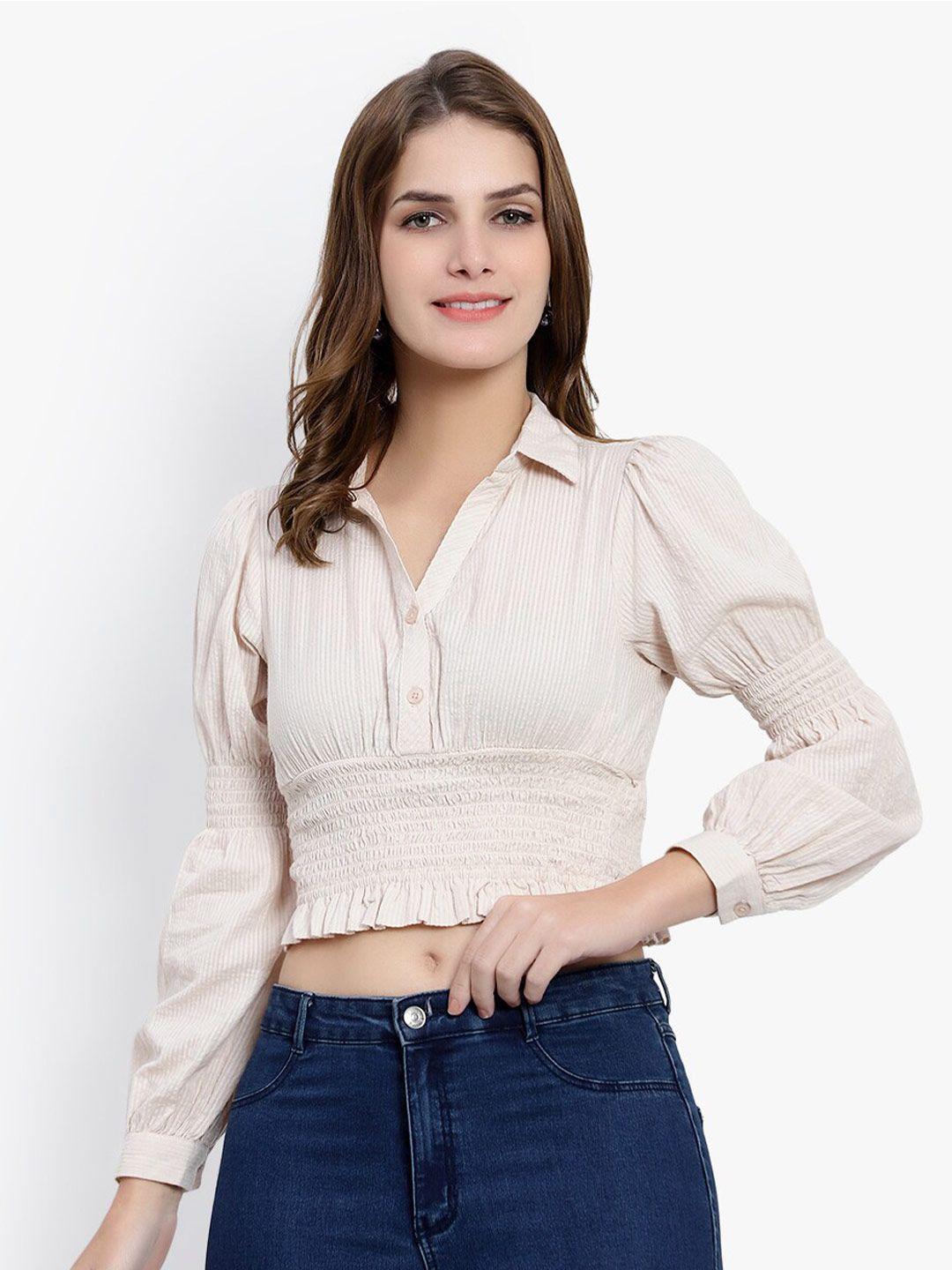 driro cotton blouson crop top