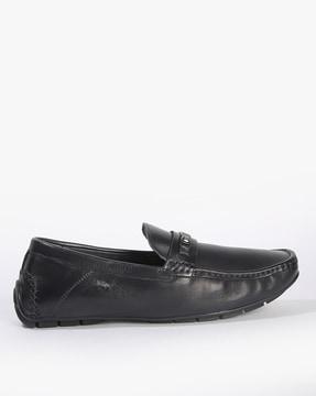 driver loafers with metal accent
