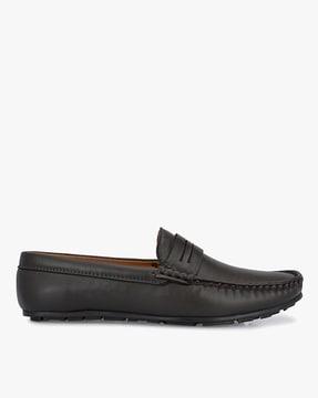 driver loafers with saddle strip